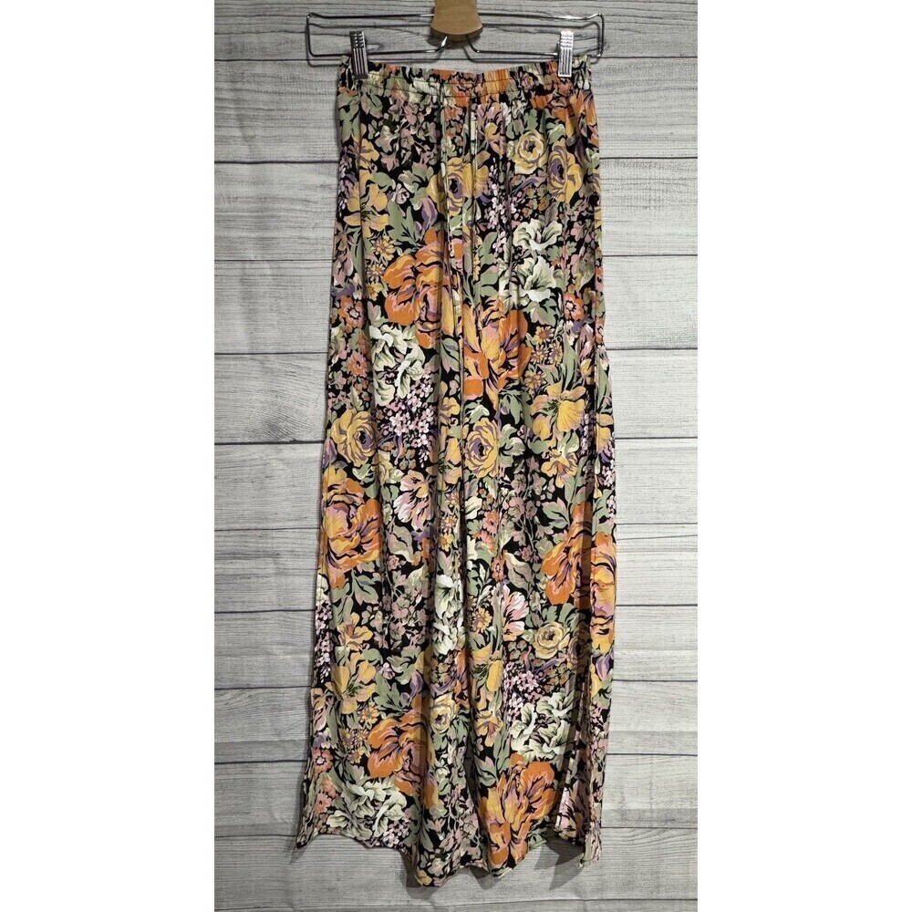 Lulu’s Capture the Blooms Black Multi Floral Print Wide Leg Pants Size XS NWT - Picture 5 of 8